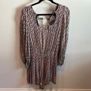 HOLDING HORSES Floral Patterned Romper - Red and White